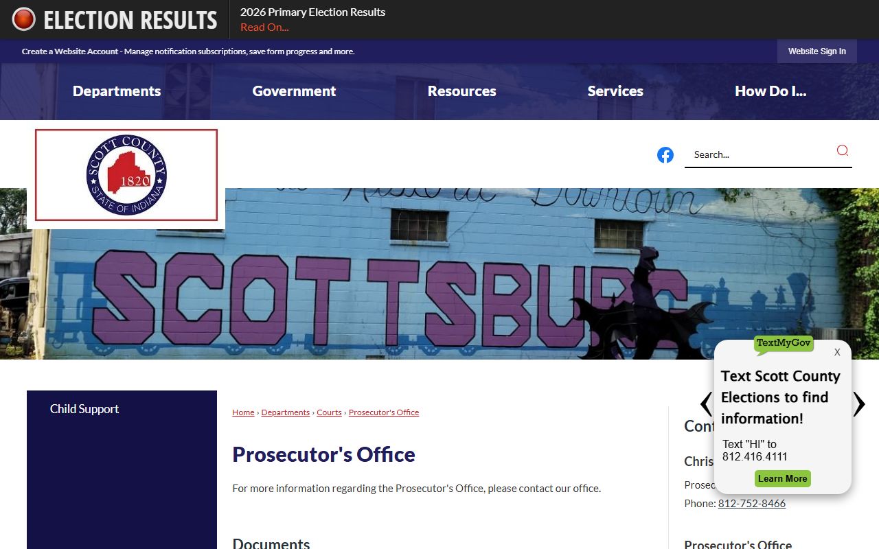 Scott County criminal court records Prosecutor office